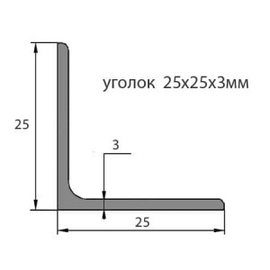 Уголок металлический 25х25х1